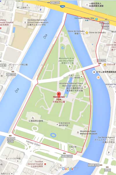 La zone interdite © Google Map et Aventure Japon 2016