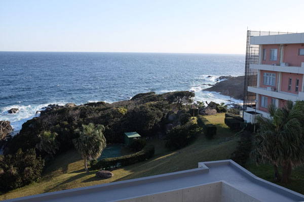 La vue superbe depuis notre chambre d'hôtel