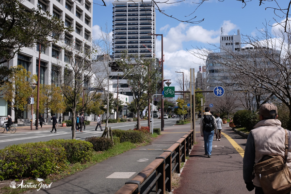 Le quartier d'Akasaka entre le château et Tenjin