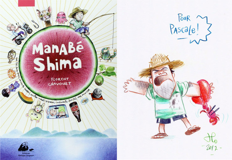 La bande dessinée de Manabeshima et la dédicace de Florent Chavouet