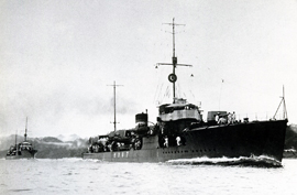 Le destroyer Aki-kaze de la Marine imp&eacute;riale japonaise &copy; Wikipedia Japan